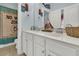 Charming bathroom featuring a double sink vanity and nautical decor, offering a coastal feel at 1325 Whisker Pole Ln, Mount Pleasant, SC 29466