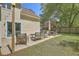 Serene backyard with a patio area surrounded by lush greenery, offering a peaceful retreat at 141 Bridgecreek Dr, Goose Creek, SC 29445