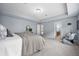Spacious main bedroom with carpet, a tray ceiling, decor, and access to the primary bathroom at 145 Basket Grass Ln, Summerville, SC 29486