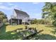 Spacious backyard featuring a raised garden and outdoor seating, perfect for relaxing at 1595 Teal Marsh Rd, Charleston, SC 29412