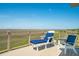 Deck features chairs overlooking marsh at 1676 E Ashley Ave, Folly Beach, SC 29439