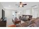 Finished basement with a comfortable seating area, TV, and ample space at 1907 Mossdale Dr, Johns Island, SC 29455