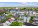 Picturesque aerial view of a vibrant cityscape showcasing diverse buildings and lush greenery at 22 Sheppard St, Charleston, SC 29403