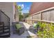 Cozy backyard patio with seating at 22 Sheppard St, Charleston, SC 29403