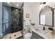Elegant bathroom with a luxurious shower, marble accents, and modern lighting at 22 Sheppard St, Charleston, SC 29403