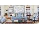 Cozy living room featuring a stylish sofa, fireplace, and charming decor at 2407 Atlantic Ave, Sullivans Island, SC 29482