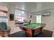 Finished basement has pool table, and mounted TV, adding a recreational space at 2732 Canebreak Ln, Mount Pleasant, SC 29466