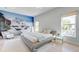 Calm bedroom featuring unique bed, waterfront mural and natural light for a serene retreat at 2732 Canebreak Ln, Mount Pleasant, SC 29466