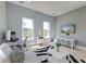 Bright and light living room with two large windows, light walls and hardwood floors at 2732 Canebreak Ln, Mount Pleasant, SC 29466