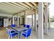 Covered patio with a blue tile table and chairs at 2732 Canebreak Ln, Mount Pleasant, SC 29466