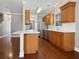 Eat-in kitchen with stainless appliances, a large marble island and plenty of cabinet space at 304 Pimpernel St, Summerville, SC 29483