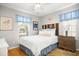 A cozy bedroom featuring natural light, hardwood floors, and calming neutral decor at 3222 Morningdale Dr, Mount Pleasant, SC 29466
