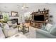Spacious living room with hardwood floors, fireplace, and ample natural light at 3222 Morningdale Dr, Mount Pleasant, SC 29466