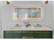 Bathroom featuring double sinks with modern fixtures and LED mirror lighting at 5403 Diston Ct, North Charleston, SC 29420