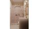 Modern bathroom featuring a walk-in shower with a niche, rain shower head, and sleek fixtures at 8 Homel Pl, Charleston, SC 29403