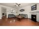 Comfortable living room with a fireplace and open layout at 9660 Godwin St, Ladson, SC 29456