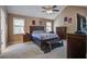 Comfortable main bedroom featuring a ceiling fan and a well-coordinated furniture set at 101 N Warwick Trce, Goose Creek, SC 29445