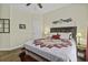 Comfortable bedroom with a decorative headboard and a charming handmade quilt-covered bed at 106 Pickering Ln, Charleston, SC 29414