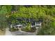 Stunning aerial view showcasing the house surrounded by mature trees and lush greenery at 1106 Meadowcroft Ln, Mount Pleasant, SC 29464