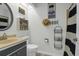Stylish bathroom featuring nautical accents, a neutral color scheme and decorative storage at 1136 Shadow Lake Cir # 54, Mount Pleasant, SC 29464