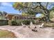 Relaxing backyard area with a fire pit, chairs, and access to a wooden deck at 1142 Camden St, North Charleston, SC 29405