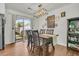 Cozy dining area with sliding doors to the backyard and stylish decor at 1142 Camden St, North Charleston, SC 29405