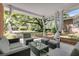 Relaxing covered patio features comfortable seating and a view of the yard at 1142 Camden St, North Charleston, SC 29405