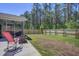 Backyard with patio featuring outdoor seating, privacy fence and screened porch at 117 Camellia Bloom Dr, Moncks Corner, SC 29461
