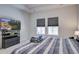 Bright bedroom featuring a television, two windows, and plush carpet at 117 Camellia Bloom Dr, Moncks Corner, SC 29461