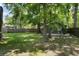 Backyard featuring a well-maintained lawn, mature trees, and a privacy fence around the property at 119 Savannah Round, Summerville, SC 29485