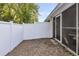 View of the fenced-in backyard and patio at 122 Brockman Way, Goose Creek, SC 29445