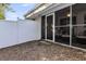 View of the fenced-in backyard and patio at 122 Brockman Way, Goose Creek, SC 29445