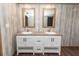 Bathroom with light grey walls, double vanity sinks, and modern fixtures at 1330 Whitehouse Rd, Summerville, SC 29486
