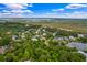 Picturesque aerial view of homes near marsh with lush greenery and coastal charm at 1500 Trumpet Vine Ct, Mount Pleasant, SC 29464