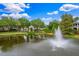 Picturesque pond with fountain, gazebo, and charming homes in a beautiful community setting at 1500 Trumpet Vine Ct, Mount Pleasant, SC 29464