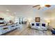 Cozy living room flowing into kitchen and dining area, featuring modern decor at 1576 Pine Grove Rd, Ruffin, SC 29475