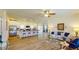 Cozy living room flowing into kitchen and dining area, featuring modern decor at 1576 Pine Grove Rd, Ruffin, SC 29475
