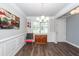 Cozy dining room with stylish decor, hardwood floors, and a charming chandelier at 158 Boots Branch Rd, Summerville, SC 29485