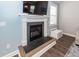 Living room fireplace includes a hearth and mantel at 158 Boots Branch Rd, Summerville, SC 29485