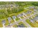 A beautiful aerial view shows an attractive neighborhood with well-maintained lawns and sidewalks near a pond at 1728 Refuge Dr, Ladson, SC 29456