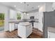 Modern kitchen with stainless steel appliances, granite countertops, and center island at 1728 Refuge Dr, Ladson, SC 29456