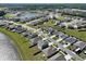 Beautiful aerial view of a suburban neighborhood featuring well-maintained lawns and a serene lake at 183 Greenwich Dr, Summerville, SC 29486