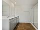 Bathroom features a double sink vanity and glass shower at 183 Greenwich Dr, Summerville, SC 29486