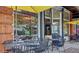 Charming outdoor seating area at Accent on Wine restaurant, perfect for enjoying local flavors at 207 Central Ave, Summerville, SC 29483