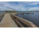 A covered gazebo sits at the end of a wooden dock, offering a shaded retreat with panoramic water views and boat access at 2282 Braided Ln, Mount Pleasant, SC 29466