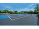 View of the community tennis court with a black fence, and landscaping in the background at 2302 Hamlin Sound Cir, Mount Pleasant, SC 29466