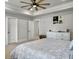 Spacious main bedroom with trey ceiling featuring a ceiling fan and plenty of natural light at 2889 Backman St, Mount Pleasant, SC 29466