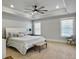 Main bedroom featuring a trey ceiling with fan, and lots of natural light from the two windows at 2889 Backman St, Mount Pleasant, SC 29466