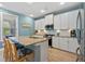 Stylish kitchen with granite counters, an island with seating, and stainless steel appliances at 3149 Timberline Dr, Johns Island, SC 29455