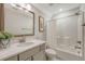 Bathroom with a large mirror, shower, vanity, and decorative accents at 317 Fiddleback Dr, Summerville, SC 29486